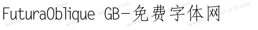 FuturaOblique GB字体转换